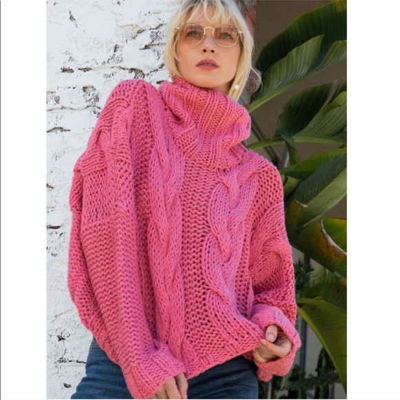 💼  POL Handmade Sweater ~ Pink - Picture 1 of 3